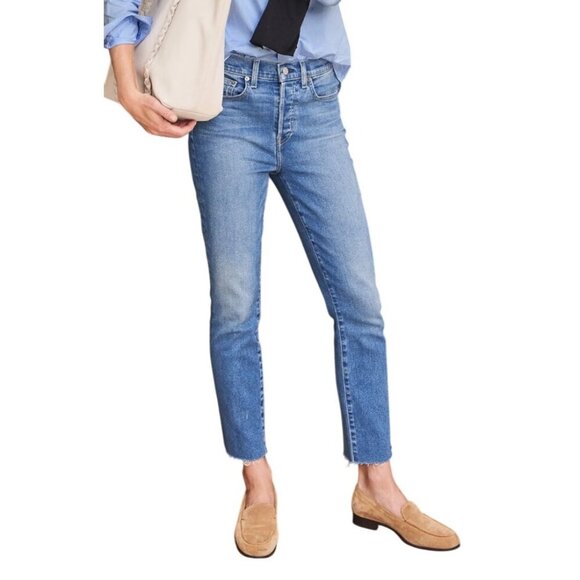 Frank & Eileen CORK Everyday Blue Everyday Denim size 27 slim straight high rise - Picture 1 of 14